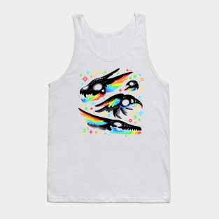 Winged Rainbow Skulls Tank Top